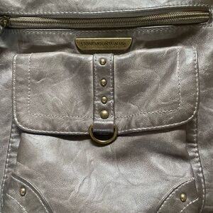 Stone Mountain faux leather crossbody bag